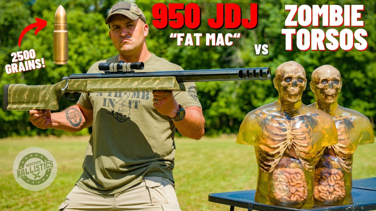 950 JDJ FAT MAC vs Zombie Torsos (The World&rsquo;s Most Powerful Rifle!!!)