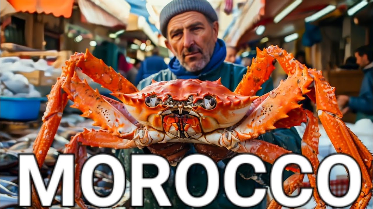 🇲🇦🍣🦀 TANGIER MOROCCO, EXPLORING VIBRANT FISH MARKET AND ANCIENT MEDINA, NORTH AFRICA, 4K HDR