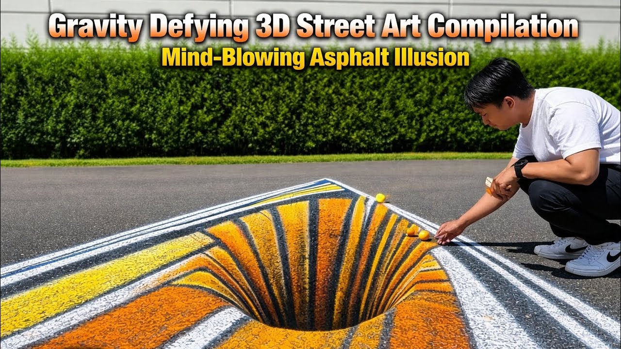 Gravity Defying 3D Street Art Compilation | Mind-Blowing Asphalt Illusion