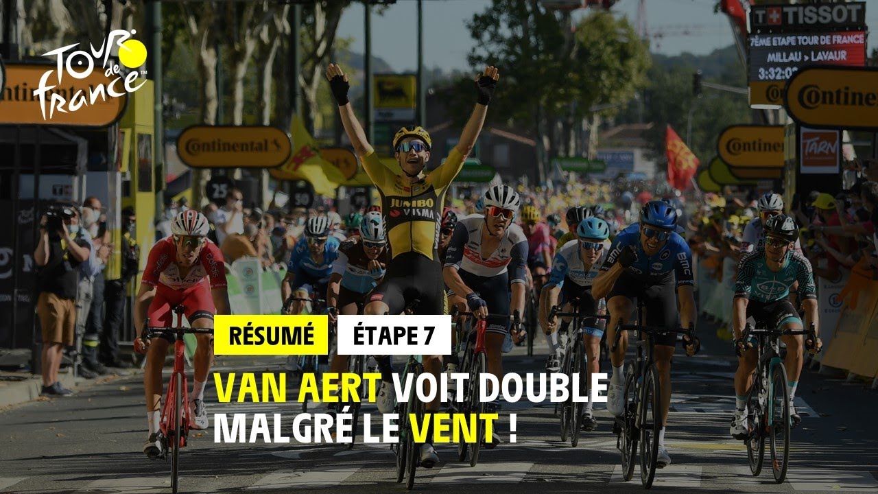 #TDF2020 - Étape 7 - Van Aert voit double malgré le vent !