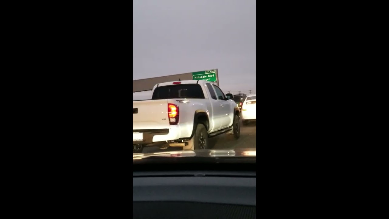 Highway 92 north merging with 101 south just before the morning rush hour