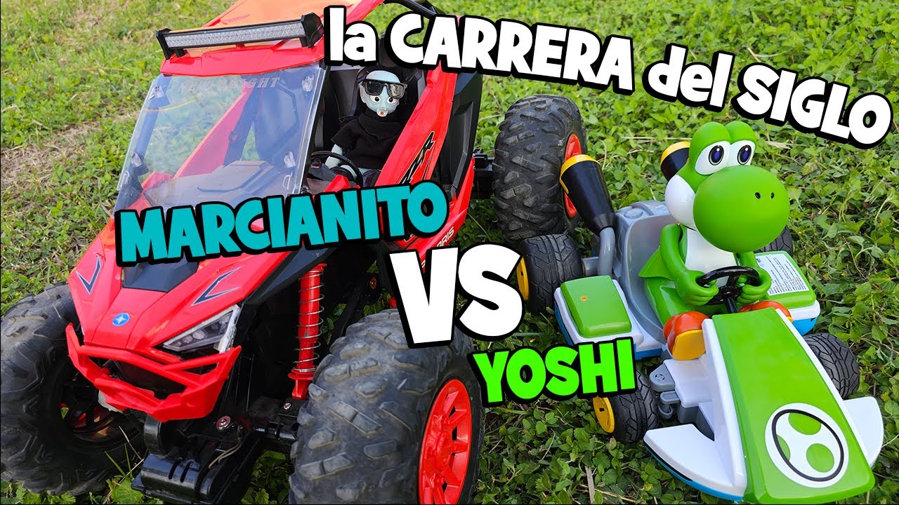 La CARRERA del SIGLO 👽 MARCIANITO vs YOSHI 🦖 #viral #carrera #mariokart #mariobros #hotweels #shorts