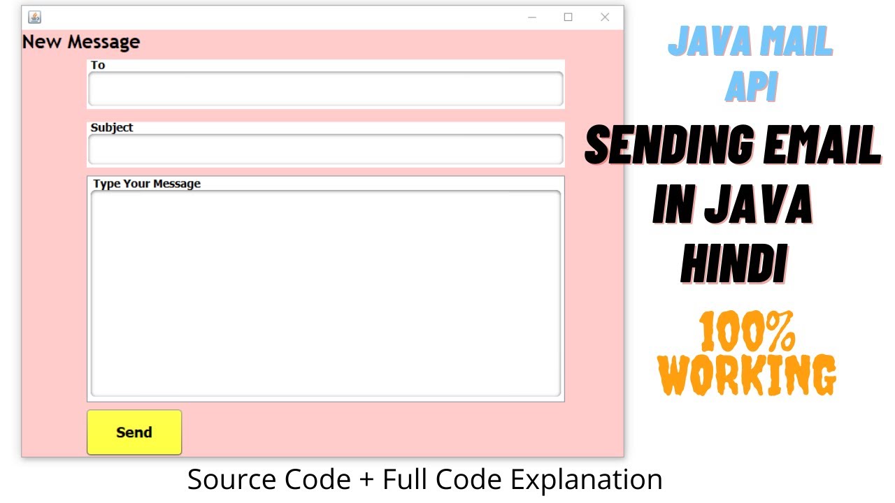 Java Email in hindi |Send email in Java |Send email  using Java Mail API |Java mail using Gmail SMTP