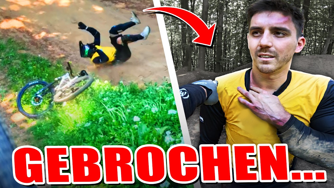 Schlüsselbein GEBROCHEN... Mein brutaler MTB UNFALL! 🤕
