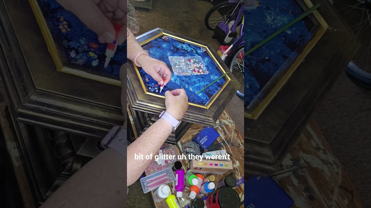 my first time using resin. #liveandlive #mentalhealth #selflove #art #refurbished