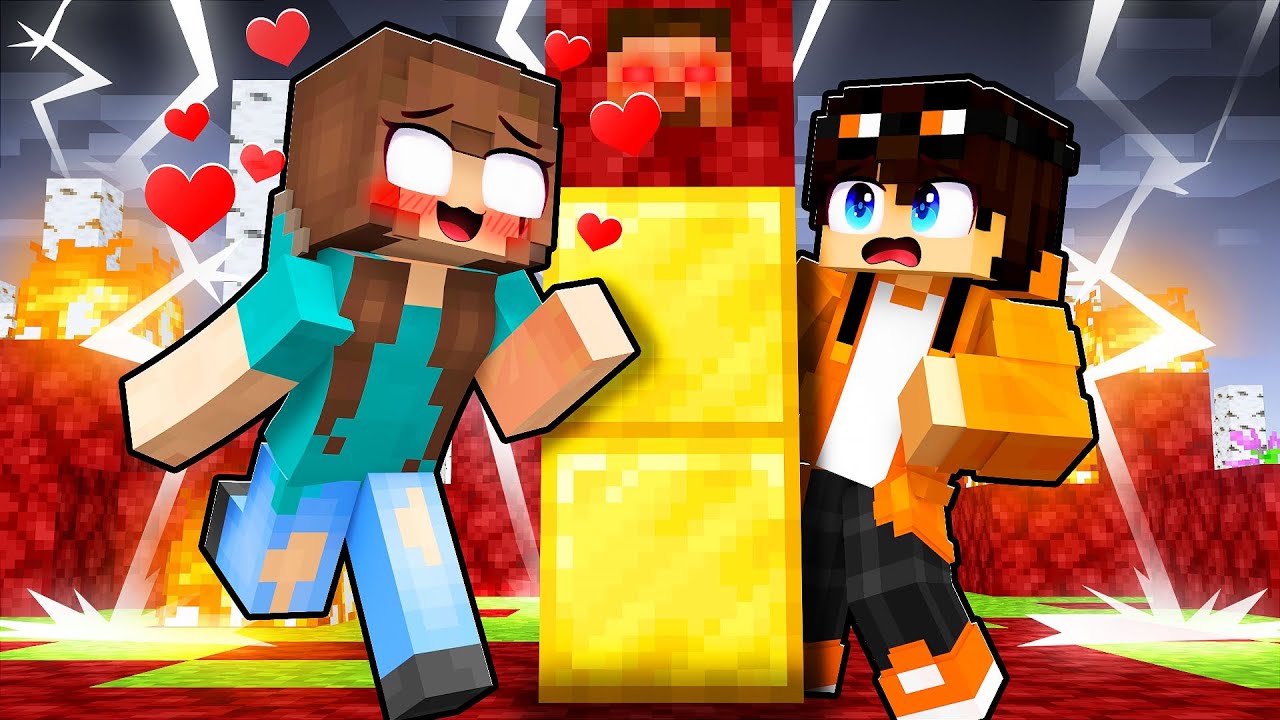 A GAROTA HEROBRINE está APAIXONADA POR MIM no Minecraft!