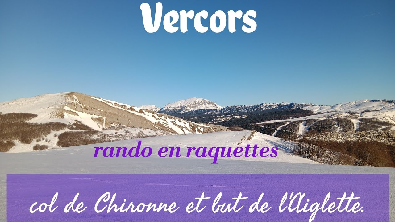 Vercors,rando en raquettes au col du Rousset direction col de Chironne et but de l'Aiglette.