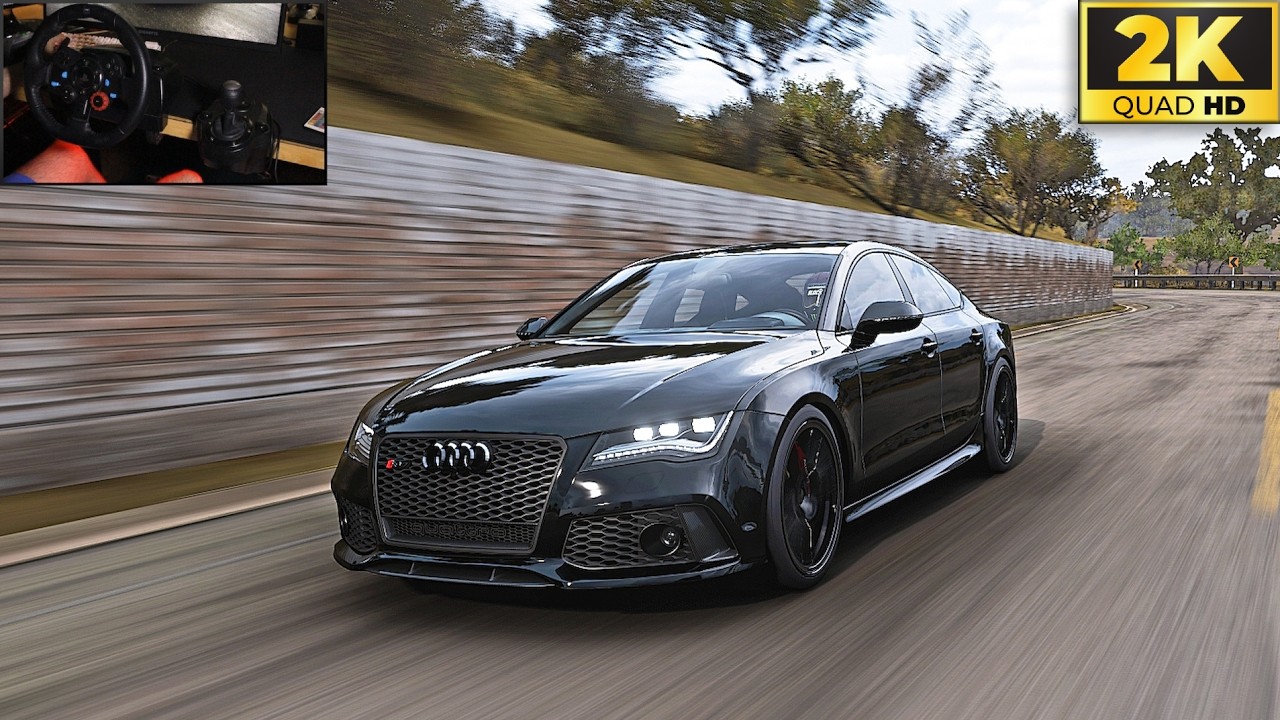 Forza Horizon 5 Audi RS7 Sportback | Realistic Steering Wheel Driving