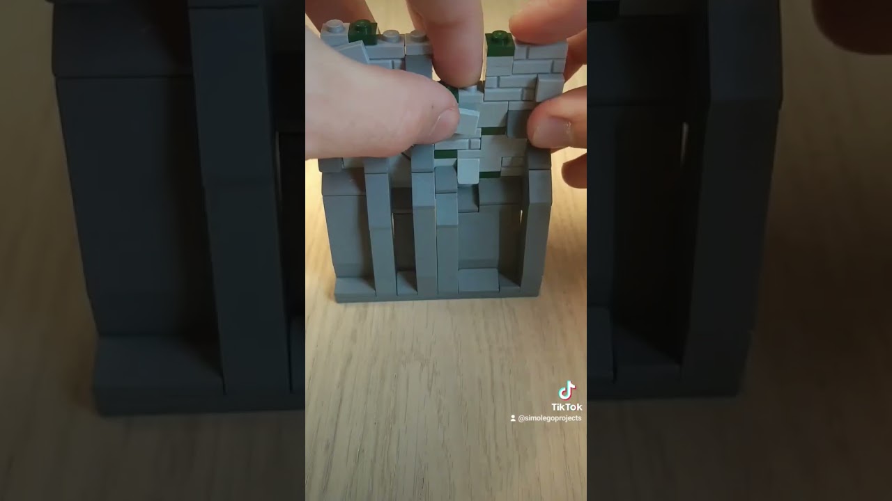 Part 3 - LEGO illegal technique: Castle wall #lego #illegal #technique #tutorial #moc #legobuild