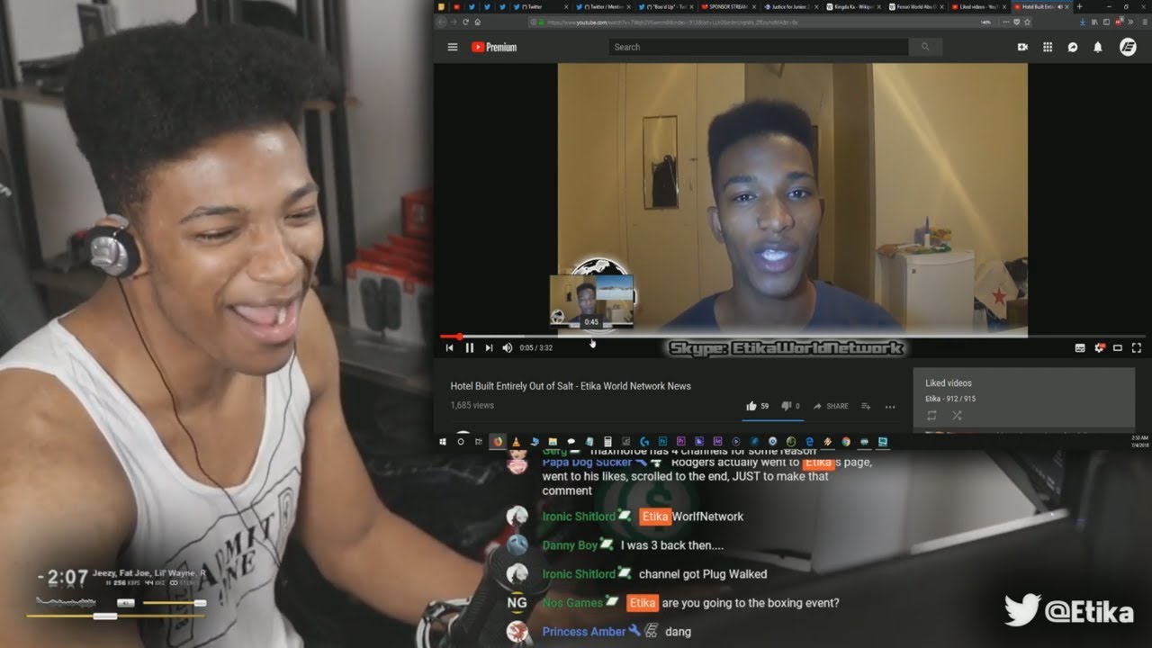 ETIKA REACTS TO HIS OLD YOUTUBE VIDEOS | ETIKA STREAM HIGHLIGHT