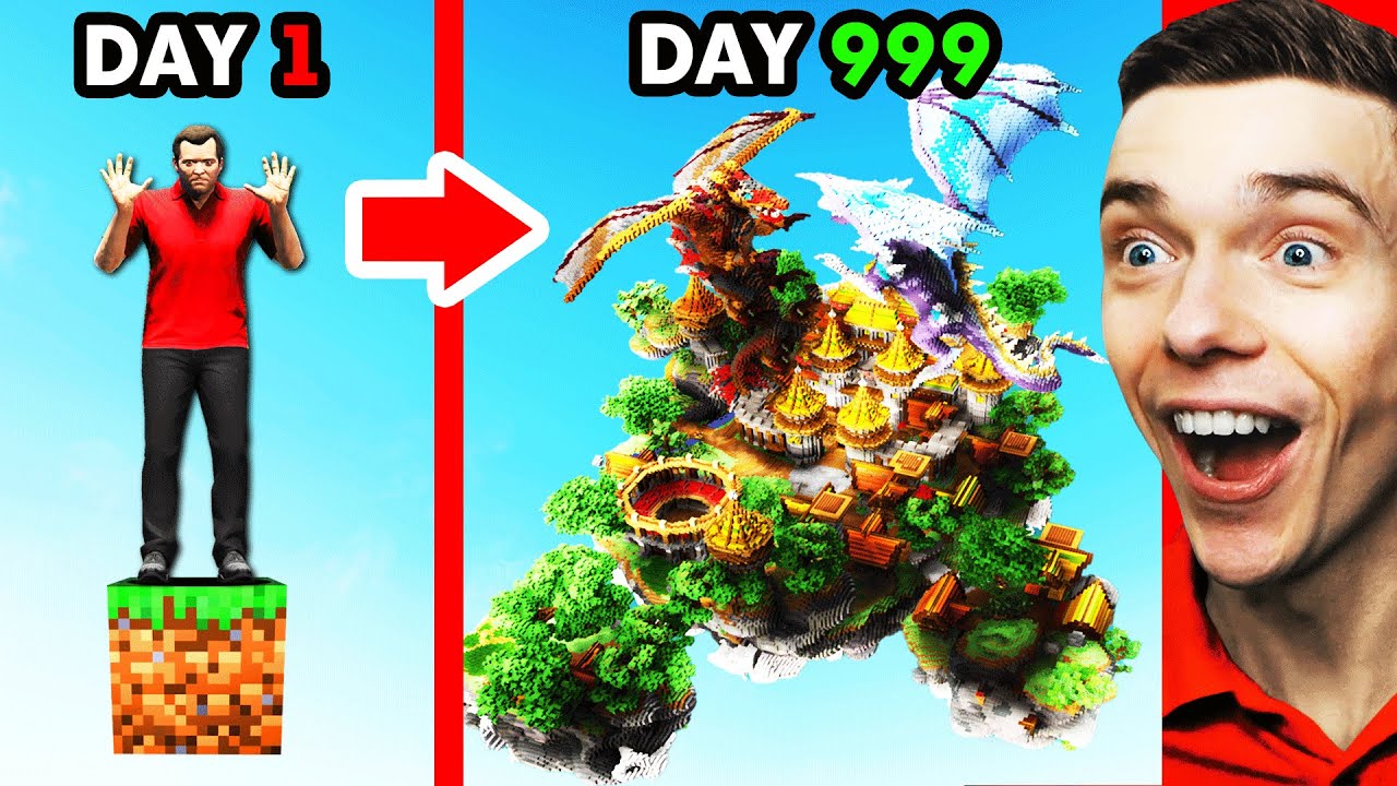Surviving ONE SKYBLOCK In GTA 5 (Minecraft)