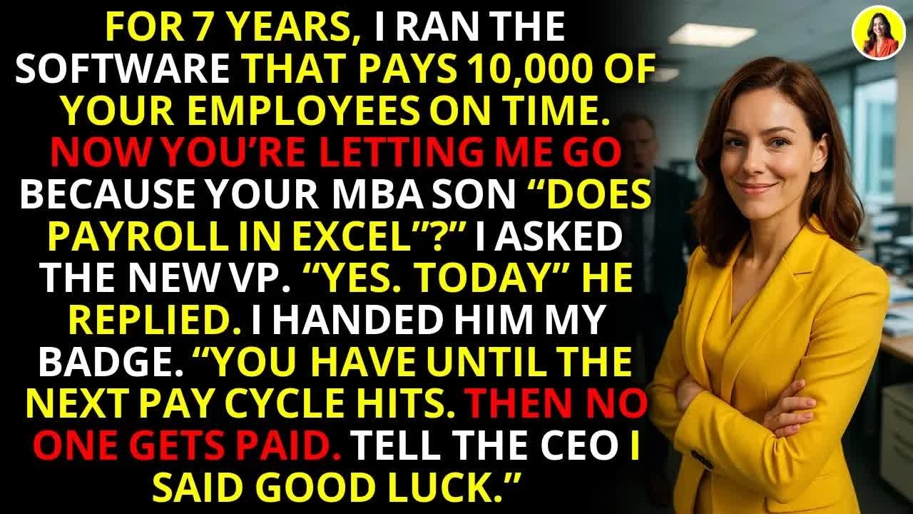 I Was Fired for an MBA's Excel Sheet – Payroll Revenge Story 💼