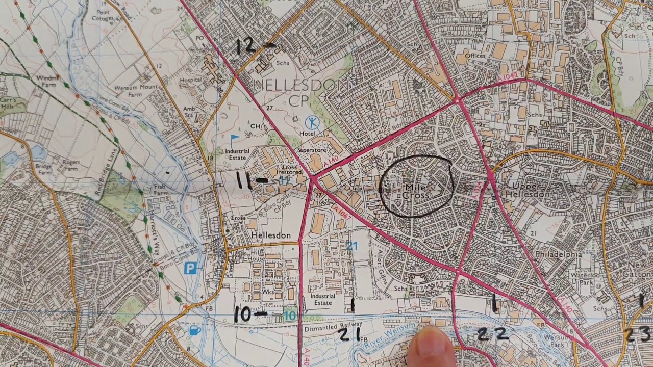 OS map Norwich case study Mile Cross and Eaton comparison