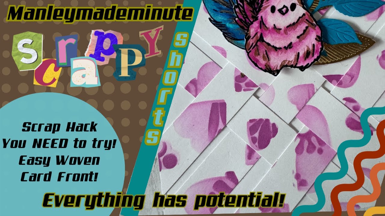 Scrap Hack you NEED to try! Easy Woven Card Front!