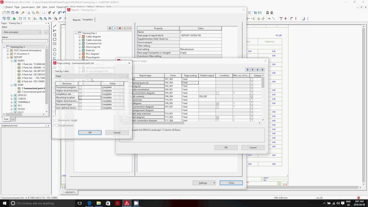 EPLAN ELECTRIC P8 Tutorial to Generate Reports