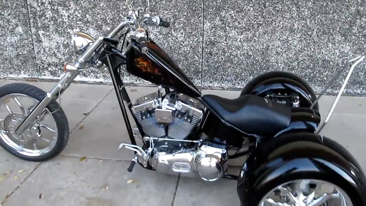 Трайк-чоппер, громкий выхлоп PCW, индивидуальная окраска Street Angel