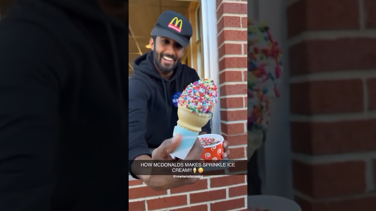 MCDONALDS NOW HAS SPRINKLE ICE CREAM!!🍩🍦🤤#shorts