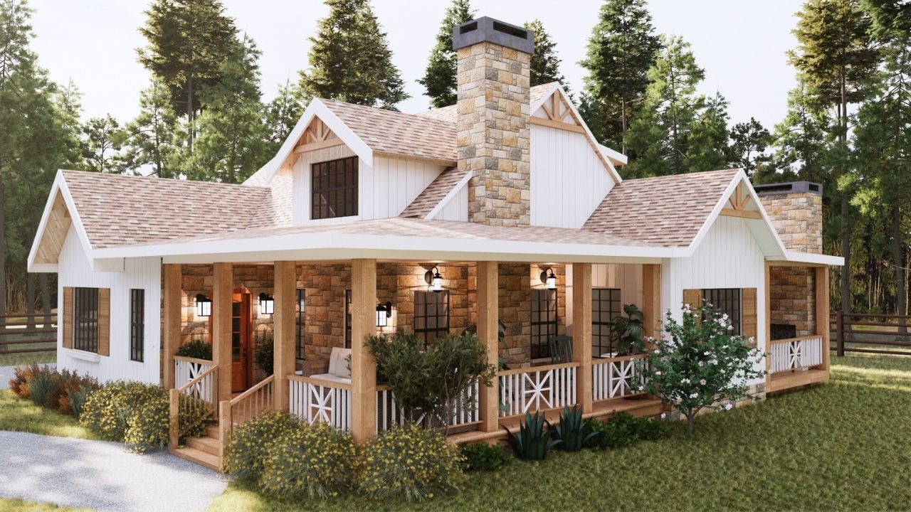 A Cozy Farmhouse with a Wrap Porch Everyone Dreams Of