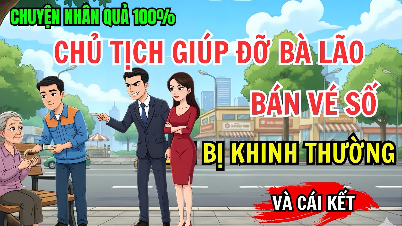 Chủ Tịch Giúp Đỡ Bà Lão Bán Vé Số Lại Bị Khinh Thường Và Cái Kết| Chuyện Nhân Quả 100%