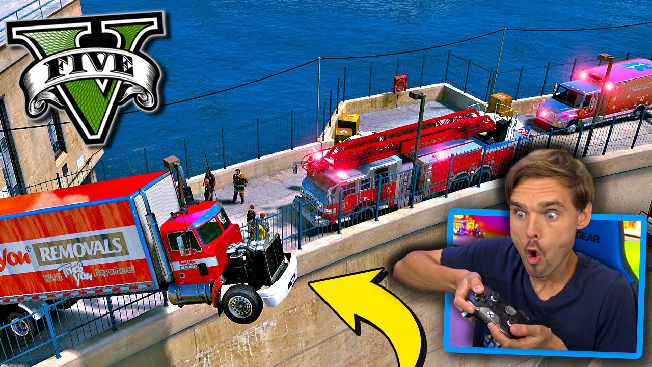 DAM SON! That was close! (GTA 5 Towing Mod) #GTA5RealLifeMod