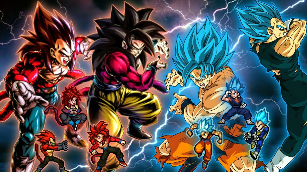 Fusion Gogeta OP (Goku SSJ4 & Vegeta SSJ4)(New) VS Fusion Vegito OP( Goku & Vegeta) in #mugen