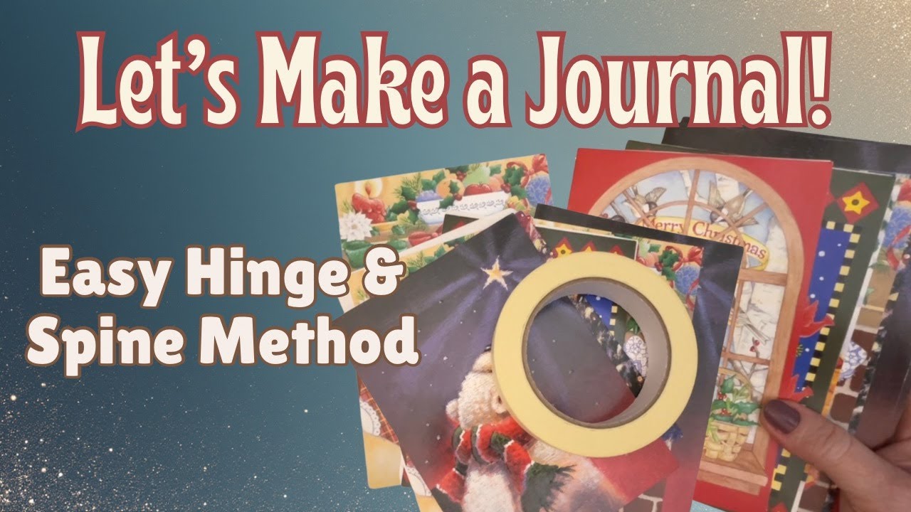 Transform Old Christmas Cards Into a Beautiful Junk Journal | Fast Hinge & Spine Method