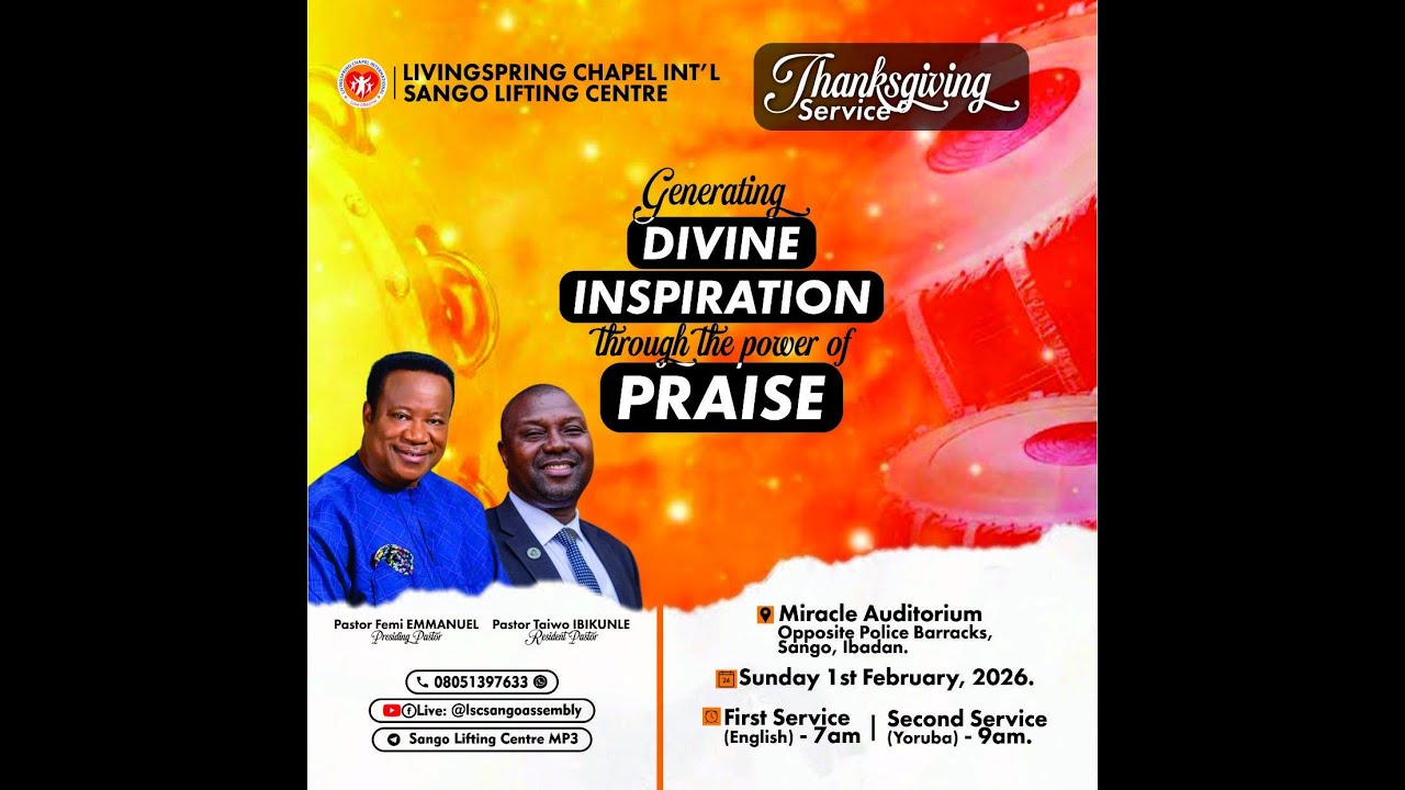 GLORIOUS SUNDAY SERVICE || THANKSGIVING SERVICE || 1ST FEBUARY 2026