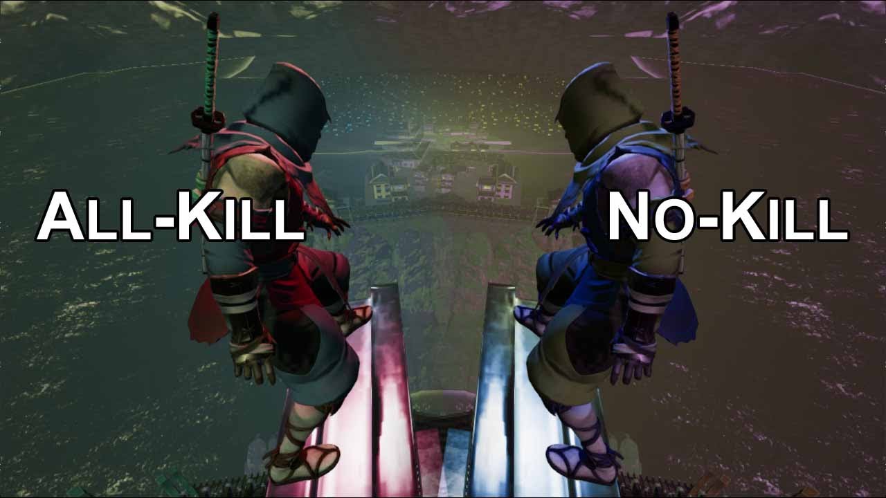 'All Kill' / 'No Kill' approach on one mission [ Aragami 2 ]