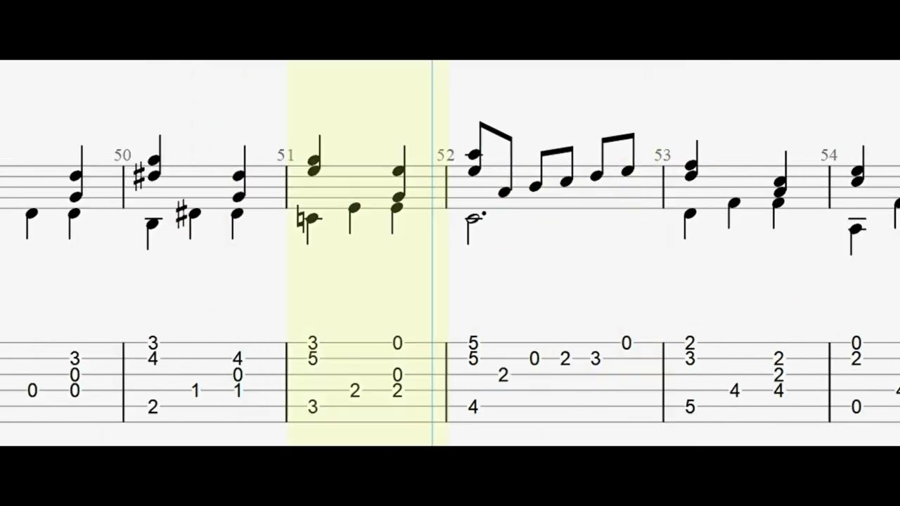 Pyotr Ilyich Tchaikovsky: Waltz of the Flowers full tablature/sheet music solo fingerstyle guitar