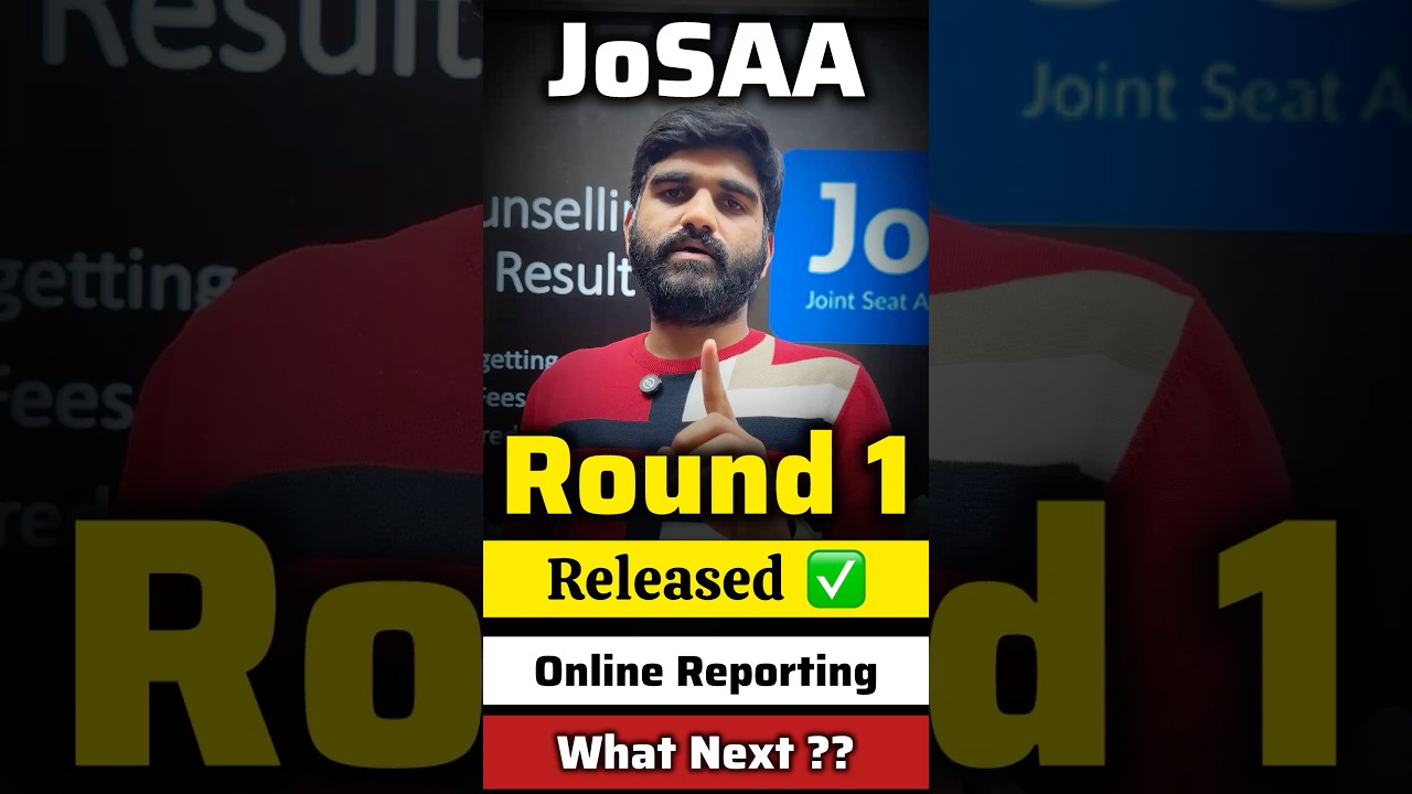JOSAA Counselling 1st Round Result Released😳 | josaa round 1 Seat Allotment result 2026 #josaa2026