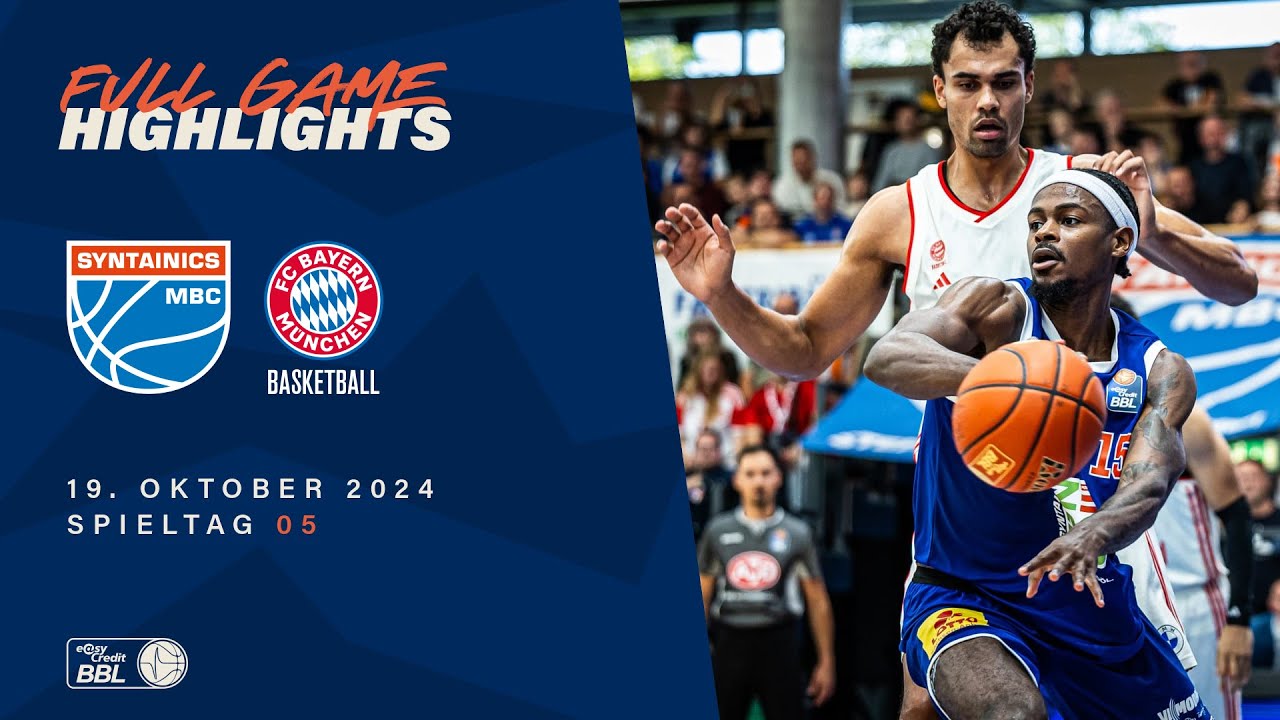 SYNTAINICS MBC vs. FC Bayern München Basketball - Full Game Highlights - Spieltag 5 2024/25