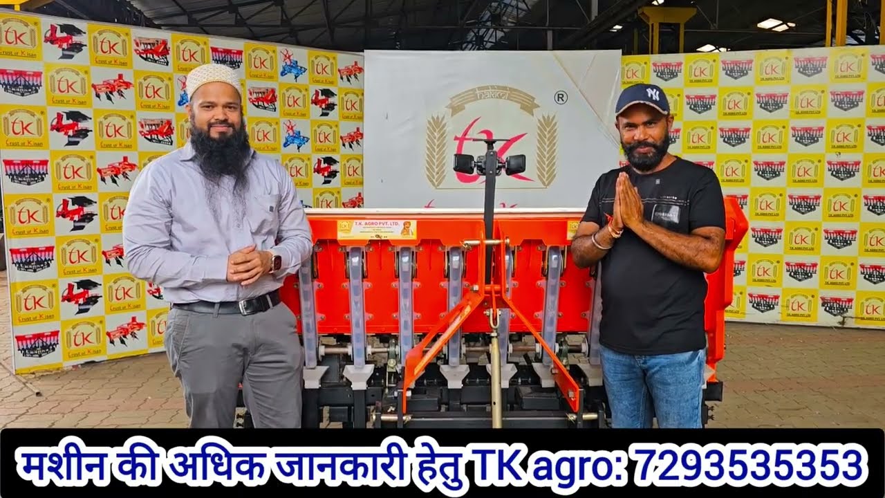 Garlic Sowing Machine | TK Agro Garlic Planter | Modern technique of sowing garlic | ☎️ 7293535353