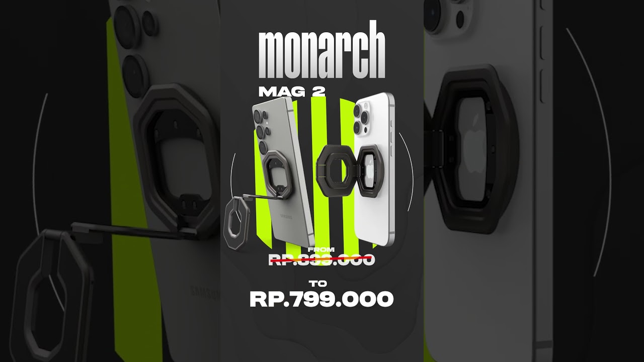 Monarch Mag2 Dual Magnetic Ring Stand Black