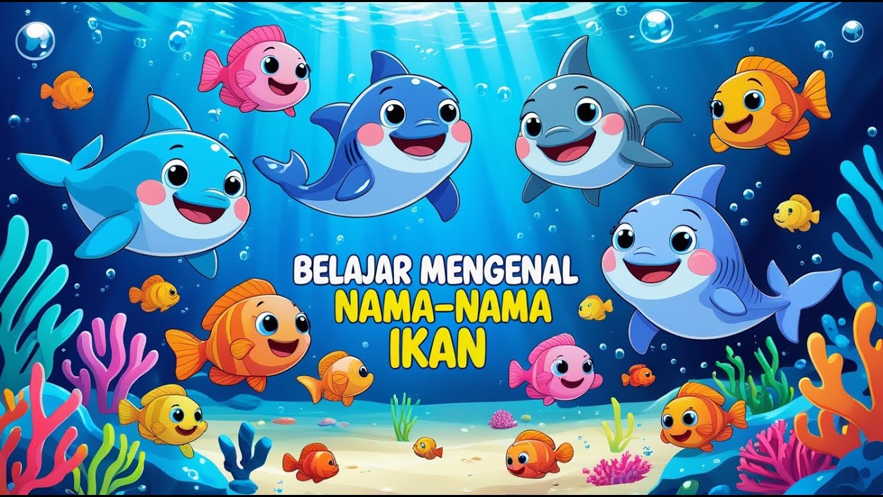 Belajar Nama Ikan Laut dan Air Tawar | Fish Names in English & Indonesian