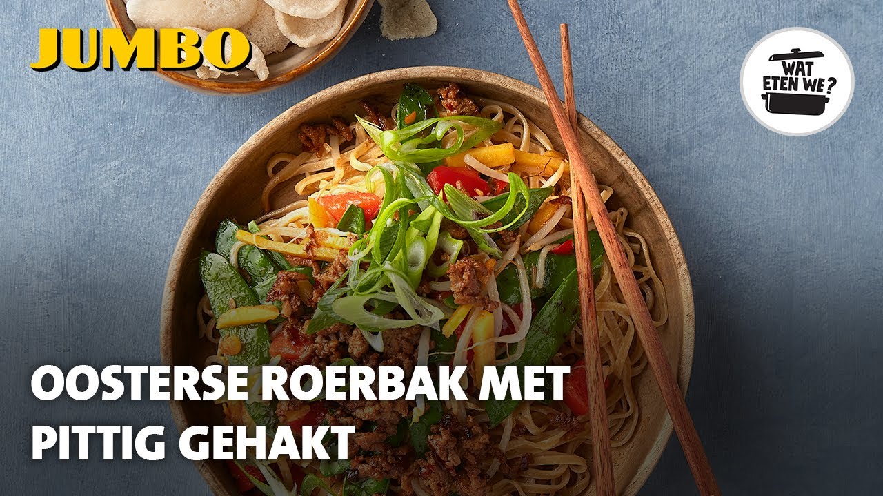 Wat eten we? Oosterse roerbak met pittig gehakt
