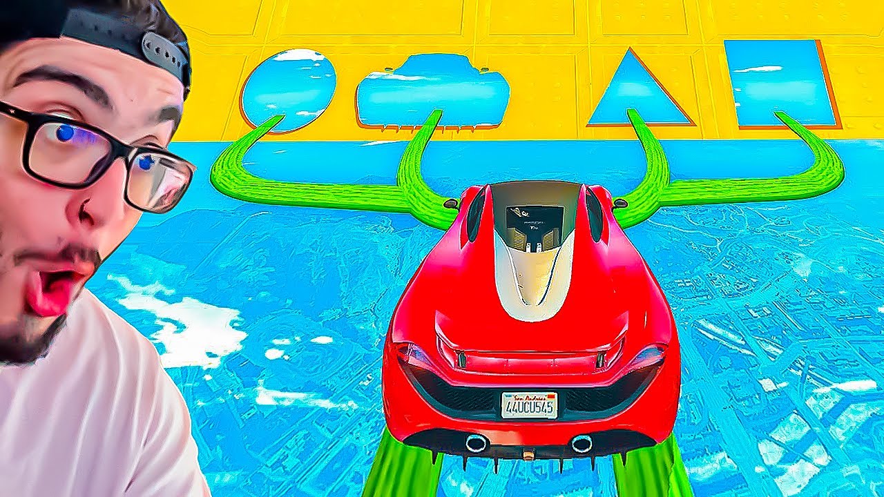 Cheguei no FIM dessa MEGA RAMPA em apenas 1 MINUTO! ROUBEI A PARTIDA?! - GTA V ONLINE - GTA 5 ONLINE