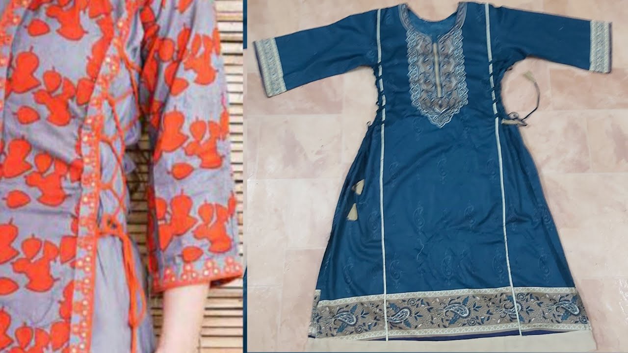 Side dori# kurti cutting || said loops dori  #frock  cutting and stitching||