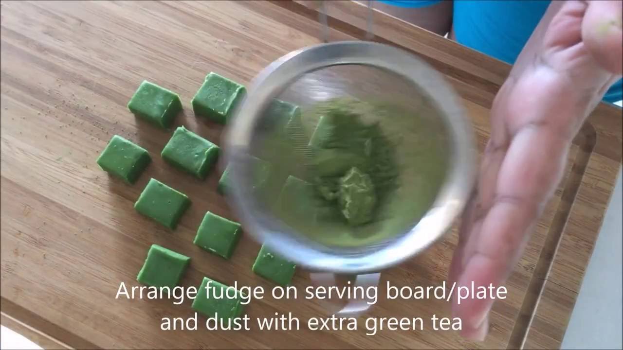 Green tea fudge (easy; 3 ingredients only)