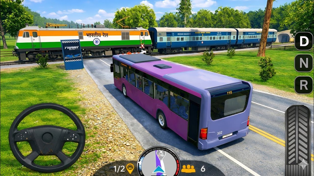 Bus Simulator Evo Gameplay 🚍 Bus Crossing Train Lines Challenge | Realistic Bus Driving Android Game