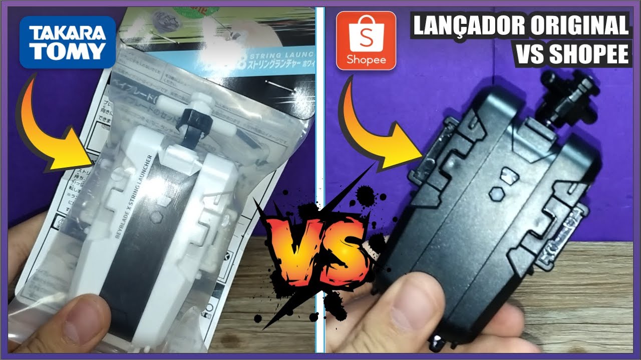 Lançador Original vs Lançador fake da Shopee - Beyblade X