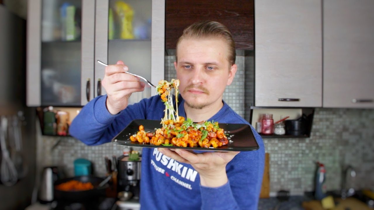 МАКАРОНЫ С ТОМАТНЫМ СОУСОМ ИЗ СОСИСОК (Простой и быстрый рецепт)