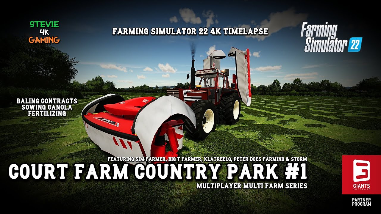 Court Farms/#1/Starting something new/Baling Contracts/Sowing Canola/Fertilizing/FS22 4K timelapse