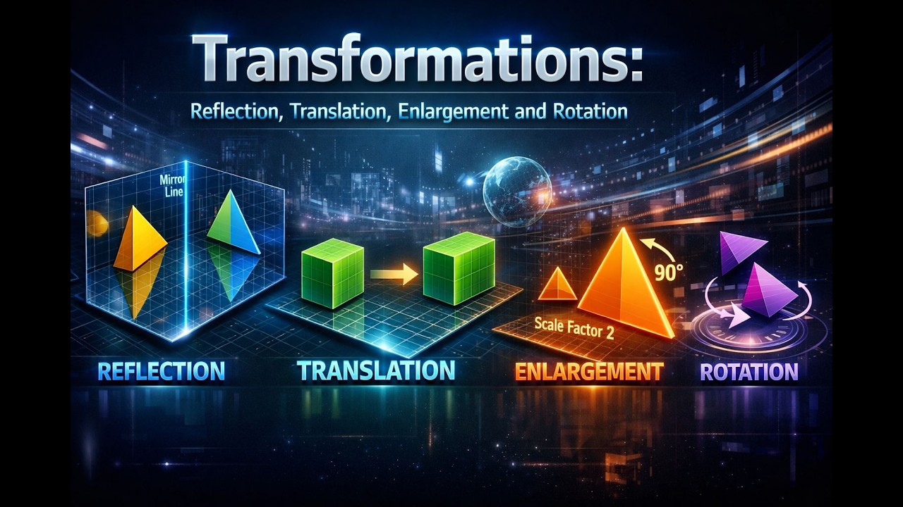 Transformations Part 1 (Reflection, Rotation, Enlargement and Translation): CSEC Maths P2