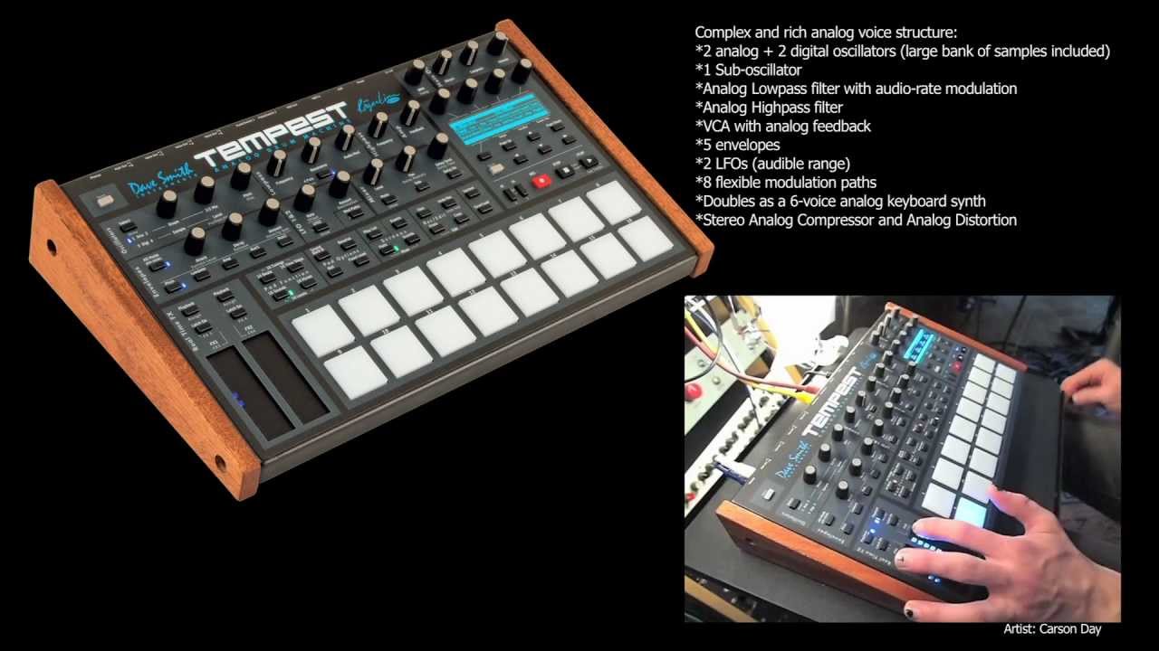 Dave Smith Instruments Tempest Analog Drum Machine Video Compilation- Roger Linn Design