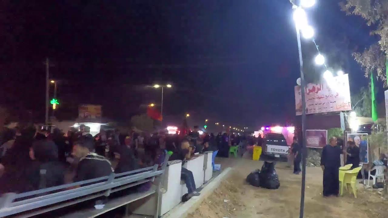 بث مباشر طريق المشاية طريق نجف - كربلاء ||موكب الزهراء || يوم 13 صفر