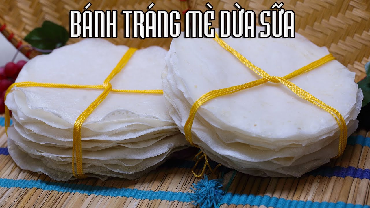Bánh Tráng Chảo Dừa Mè Sữa Gạo Ngâm Xay