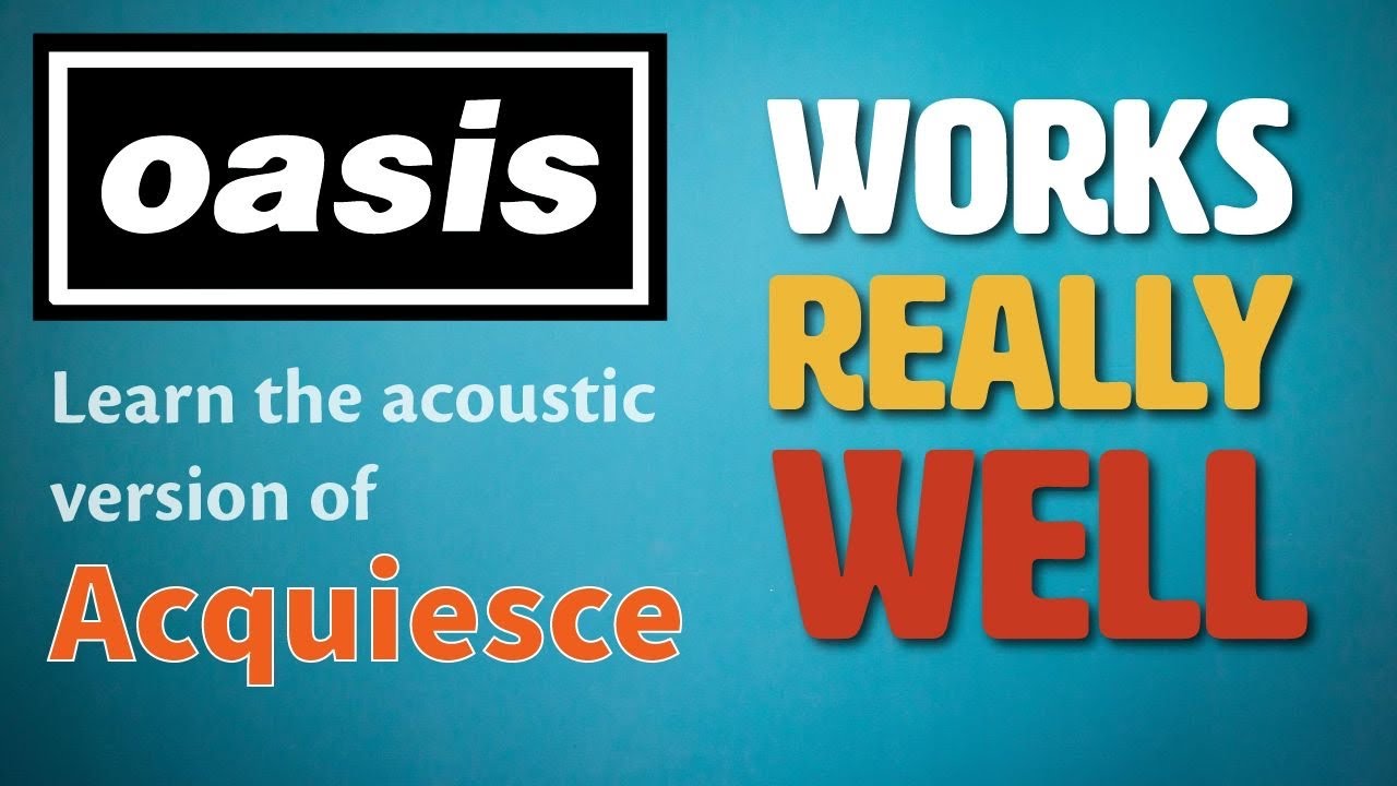 Play Acquiesce on Guitar by Oasis - How To Play it solo - Guitar Lesson - RG Version