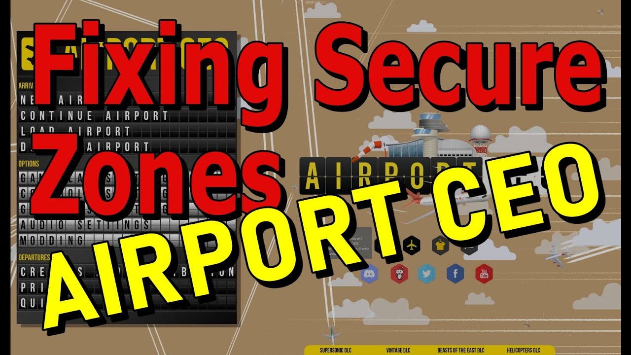 Connecting Secure Zone Areas with sidewalks (Pathing issue fix) | Airport CEO