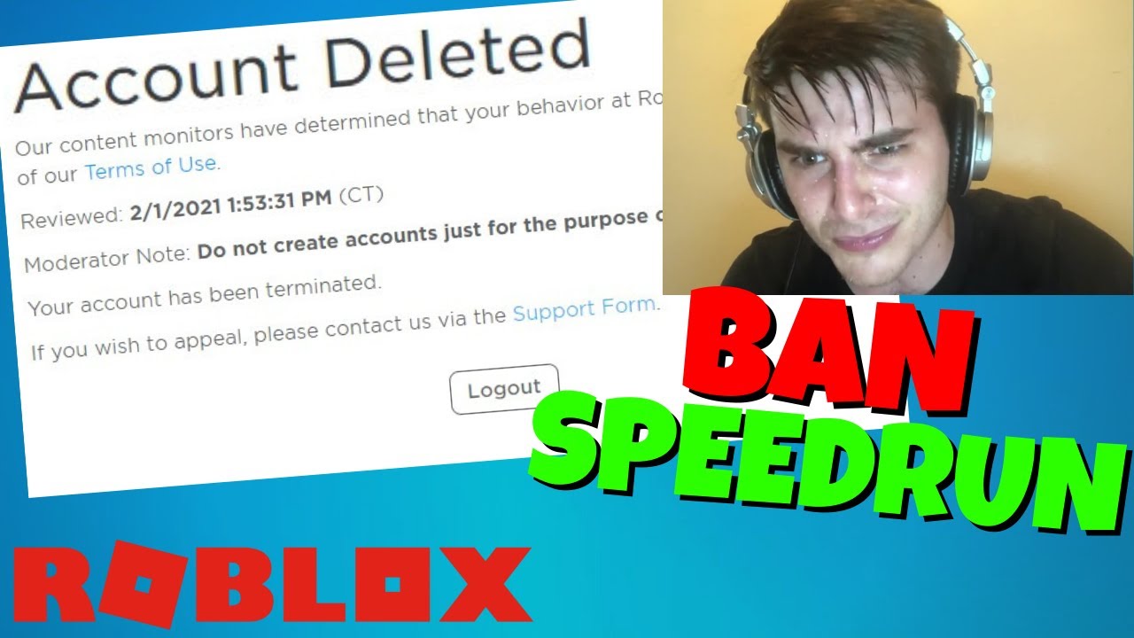 Roblox BAN SPEEDRUN *WR* Any%