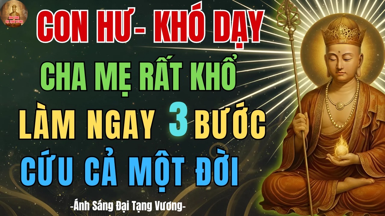 Địa Tạng Vương Dạy: Nhà Có Con Hư, Khó Dạy, Cha Mẹ LÀM NGAY 3 Bước Này Để Chuyển Hóa Con Ngỗ Nghịch